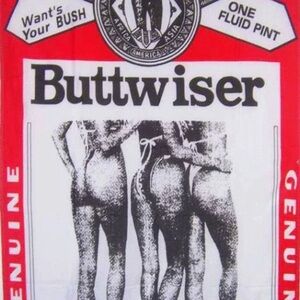 3 X 5 BUTTWISER KING OF REARS FLAG FL822 wall hanging novelty dorm